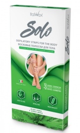 ITALWAX Solo Воск.полоски д/тела Алоэ 12шт+салф.