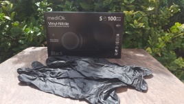 mediOk.Перчатки Vinyl Synthetic (Vitryle) 100шт.Черные S