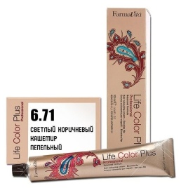 FARMAVITA LC+ Ст.кр-кр 100мл 6.71 Св.блонд кашемир пепел.NEW