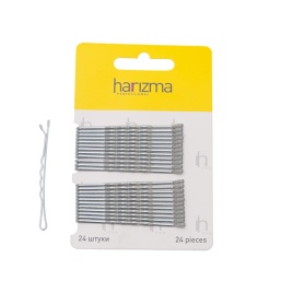 HAR 10536-17 Невидимки прямые серебро 60мм 24шт.