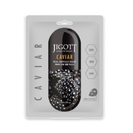 JIGOTT Маска ткан. CAVIAR REAL AMPOULE MASK, 27мл Икра