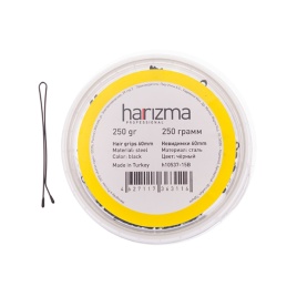 HAR 10537-15B Невидимки прямые черн 60мм 250г