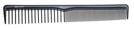 DEWAL CO-6045-NANO Расческа рабочая комбинир.антистатик черная 18,5см