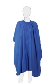 DEWAL AA09Deep Blue Пеньюар д/стрижки МАТОВЫЙ полиэстер т.синий 128х148см на крючках