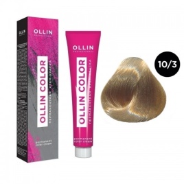 OLLIN Крем-кр д/в 100мл 10/3 св.блонд золот