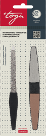 TOGU 1602 К-т маник.2пр.пилка 4-х сторон.14,5см средн.+пилка алмаз.№6 15см