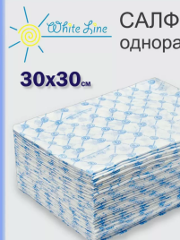 WL Спанлейс Салф.однораз.30*30 голубой (100)