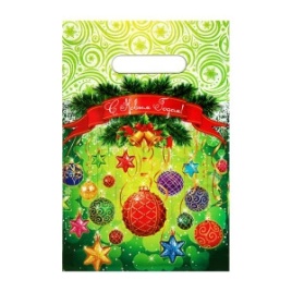 Пакет с вруб.ручк.20х30 Шарики-Фонарики (100)