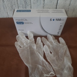 .mediOk.Перчатки 100шт. винил.S Прозрачные