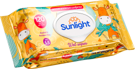 SUNLIGHT BABY Салф.влажн.120шт.ECO Жираф (клапан)