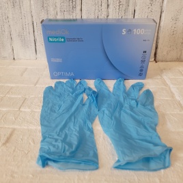 mediOk.Перчатки NITRILE OPTIMA н/о Голубой 100шт.S
