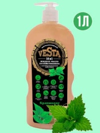 Веста Мыло жидк.хоз.10в1 1000мл 72% Крапивное