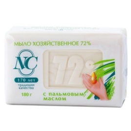 Мыло хоз. 72% пальм.масло 180г