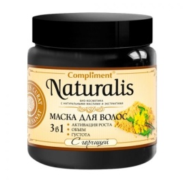 Компл. Naturalis Маска д/вол.500мл с горчицей (рост,объем,густ)