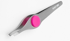 SS АТ-9100 Пинцет косой BLACK