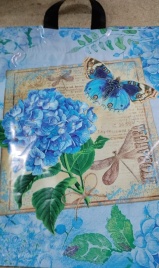 Пакет-петля 44*44 "Синяя бабочка" (25)