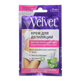 Вельвет деп.25мл д/зоны бикини и подмышек (саше)