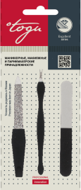 TOGU 1605 К-т маник.3пр.пилка 3-х сторон.10см+пилка алмаз.№4 10см+триммер узкий