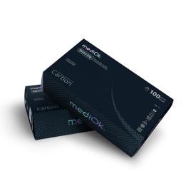 mediOk.Перчатки нитрил н/о Черный+ 100шт.L (пов. плотность)