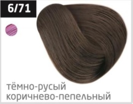 OLLIN Крем-кр д/в 100мл 6/71 т.русый корич. пепел