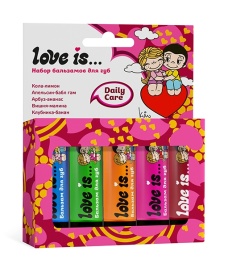 NEW Галант Бальзам д/губ Love is микс (5шт) 4,2г