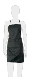 DEWAL BB04B Фартук мастера д/окраш.полиэстер черный с боков.затяж.76х65см