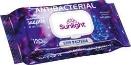 SUNLIGHT Салф.влажн.120шт.Antibacterial (клапан) BLUE