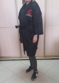 PICASSO Халат 17 H-Tokio с логотипом, Черный  р.L/XL