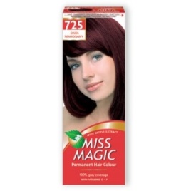 Гель-краска д/вол Miss Magic №725 темный махогон