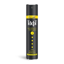 Тафт Черн.л.  Лак д/в 225 мл Мега Экспресс-Укладка