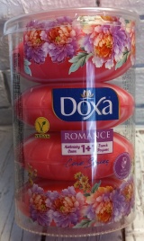 DOXA Мыло туалет.в стакане 2-х цв.4х100г Romance