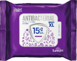 SUNLIGHT Салф.влажн.17шт.Antibacterial Violet
