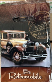 Пакет с вруб.ручк.20х30"РЕТРОМОБИЛЬ МУЖ"(100)