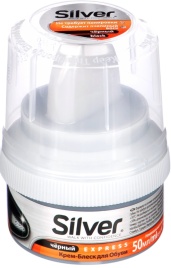 СИЛЬВЕР Крем д/обуви черный 50мл банка с намаз.