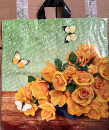 Пакет-петля 44*44 "Желтые розы" (25)