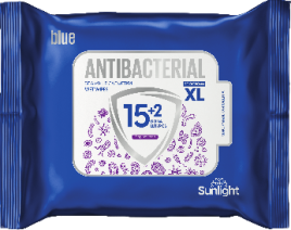 SUNLIGHT Салф.влажн.17шт.Antibacterial Blue