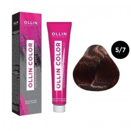 OLLIN Крем-кр д/в 100мл 5/7 св.шатен. коричневый.