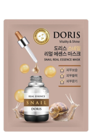 JIGOTT Маска ткан. DORIS SNAIL REAL ESSENCE MASK, 25мл Улитка