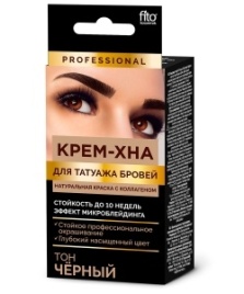 Краска д/бр/ресн.Крем-хна ТАТУАЖ 1+1,5мл. Черный