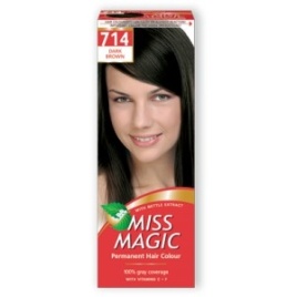 Гель-краска д/вол Miss Magic №714 темно-коричневый