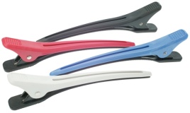 DEWAL JB0022 Зажим д/волос цветной пластик 12,4см 4шт.