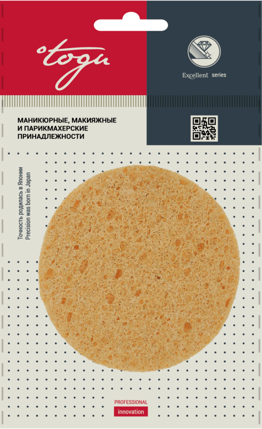 TOGU 2916 Спонж натур.круглый вискоза 100мм фото 1