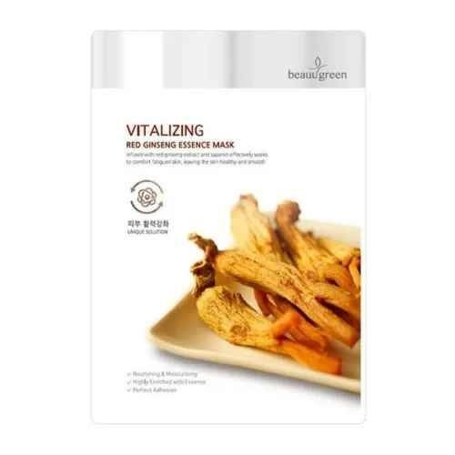 BEAUUGREEN Premium Маска тканевая Красный женьшень 23мл. фото 1