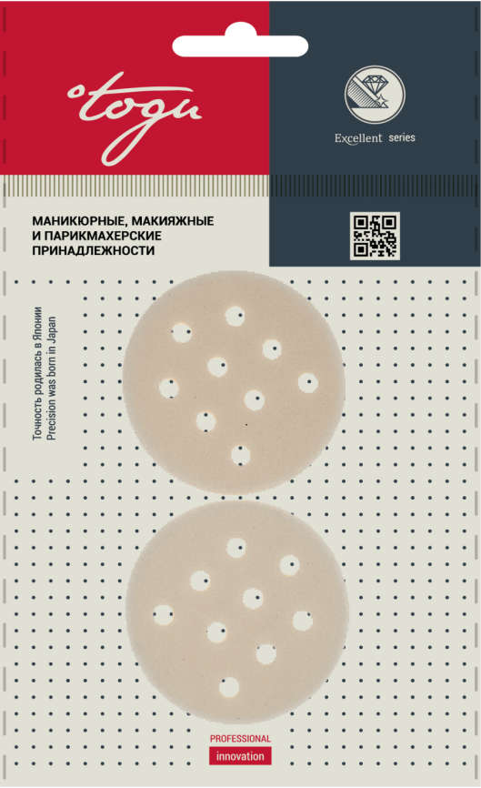 TOGU 2912 Н-р спонжей д/мак.2шт.круглые SBR фото 1