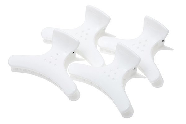 HAR 10896-01 Зажим д/вол. "бабочка" белые 12шт. фото 1