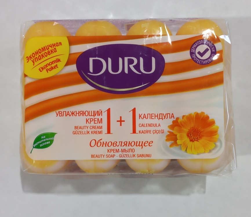 DURU т/мыло 1+1 4х80г Календула фото 1