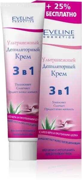 Депилятор ЭВ. 3в1 ультранежный с шелком 125мл фото 1