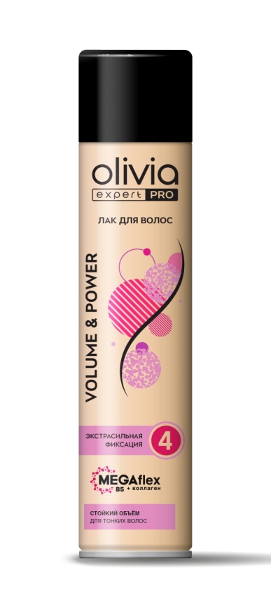 Olivia Expert PRO Лак 4 д/волос э/сильн.фикс.300мл Volume&power фото 1
