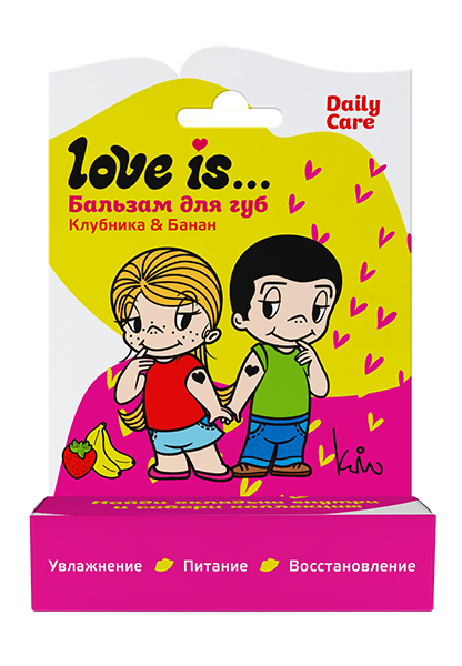 NEW Галант Бальзам д/губ Love is Клубника/Банан 4,2г фото 1