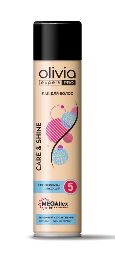 Olivia Expert PRO Лак 5 д/волос c/сильн.фикс 300мл  Care&Shine фото 1